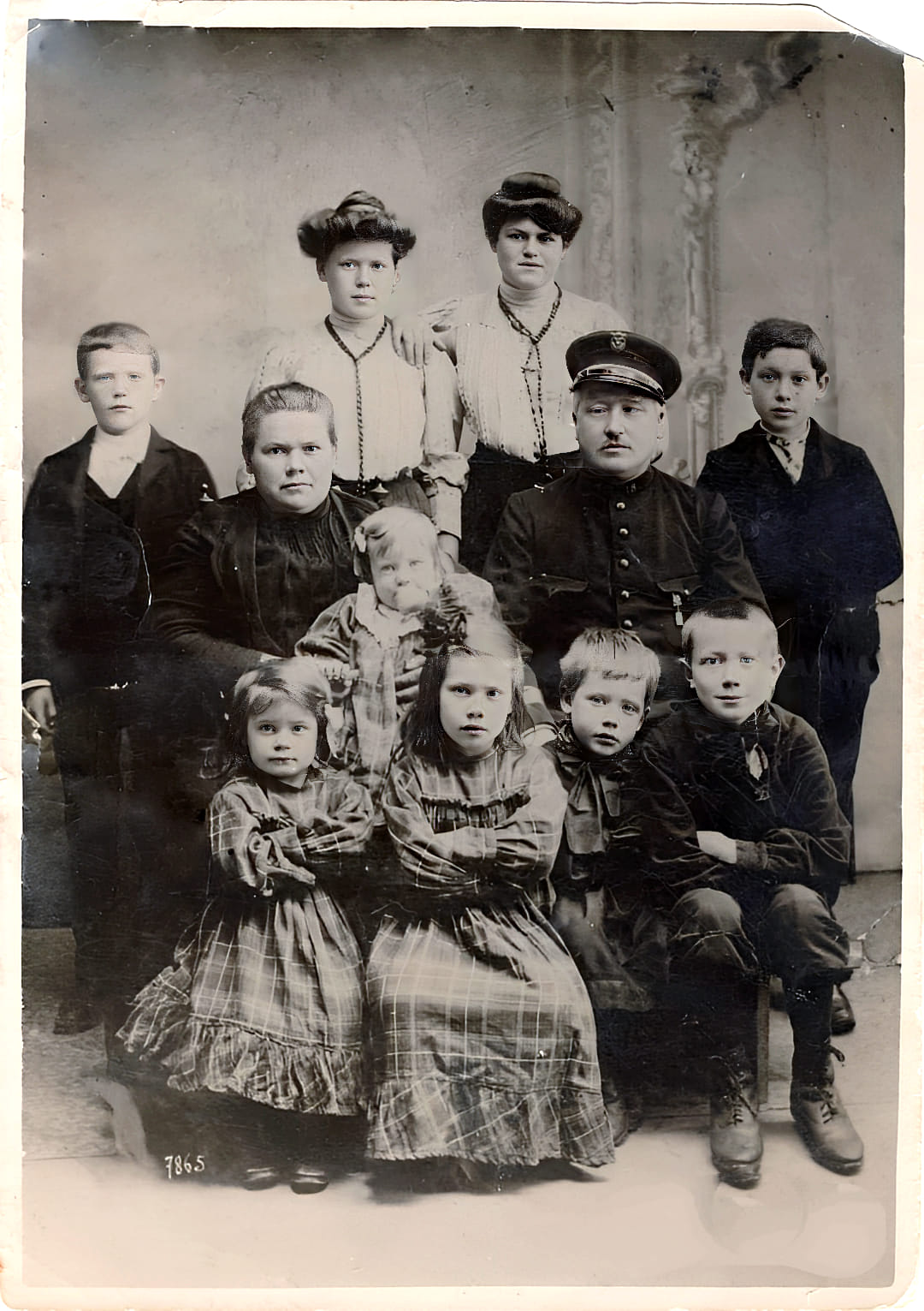 Portrait de famille ancien - Recherche généalogique